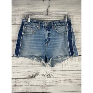 Garage Cut Off Jean Shorts Mom Juniors 7 100% Cotton High Rise 2” Festival Boho